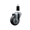 Service Caster 3.5'' SS Thermoplastic Rubber Wheel Swivel 1-3/8'' Expanding Stem Caster SCC-SSEX20S3514-TPRB-138 - alternate 1